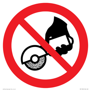 Prohibition: Do not use with hand-held grinding machine